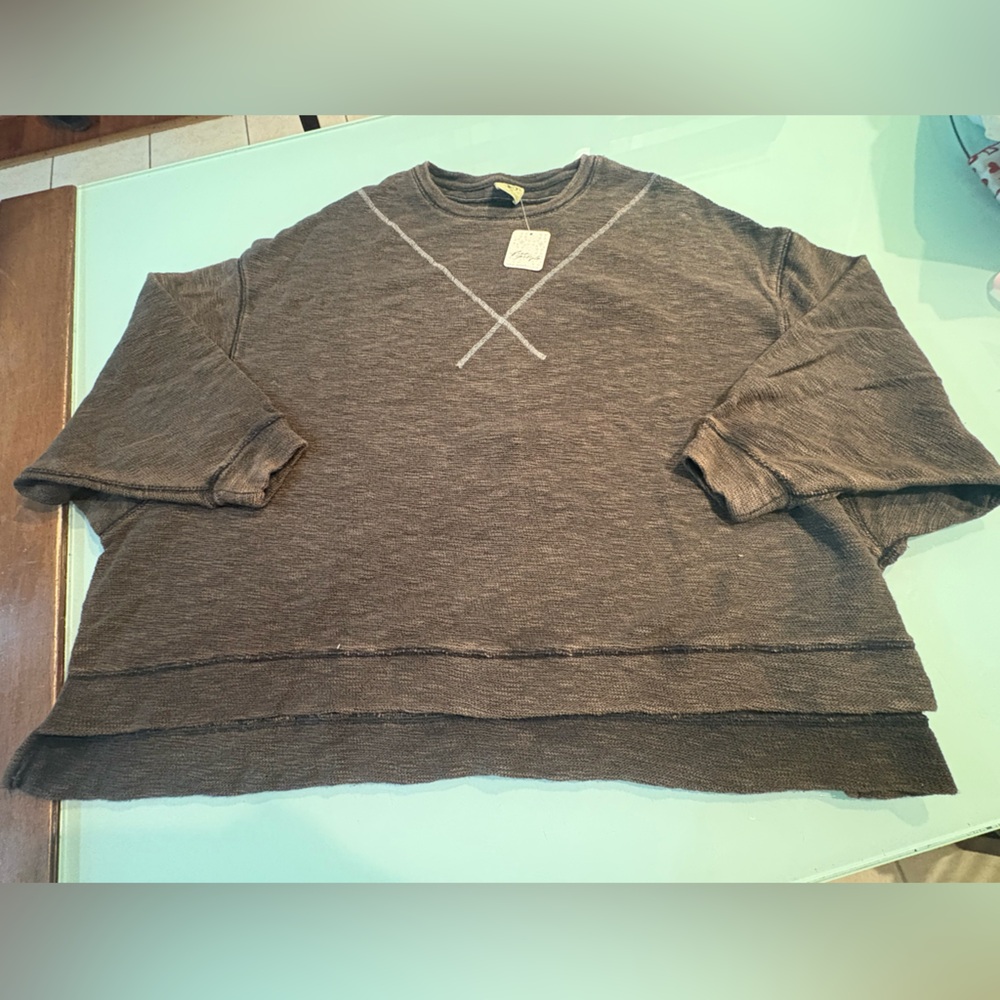 Free People Brown Knit Top